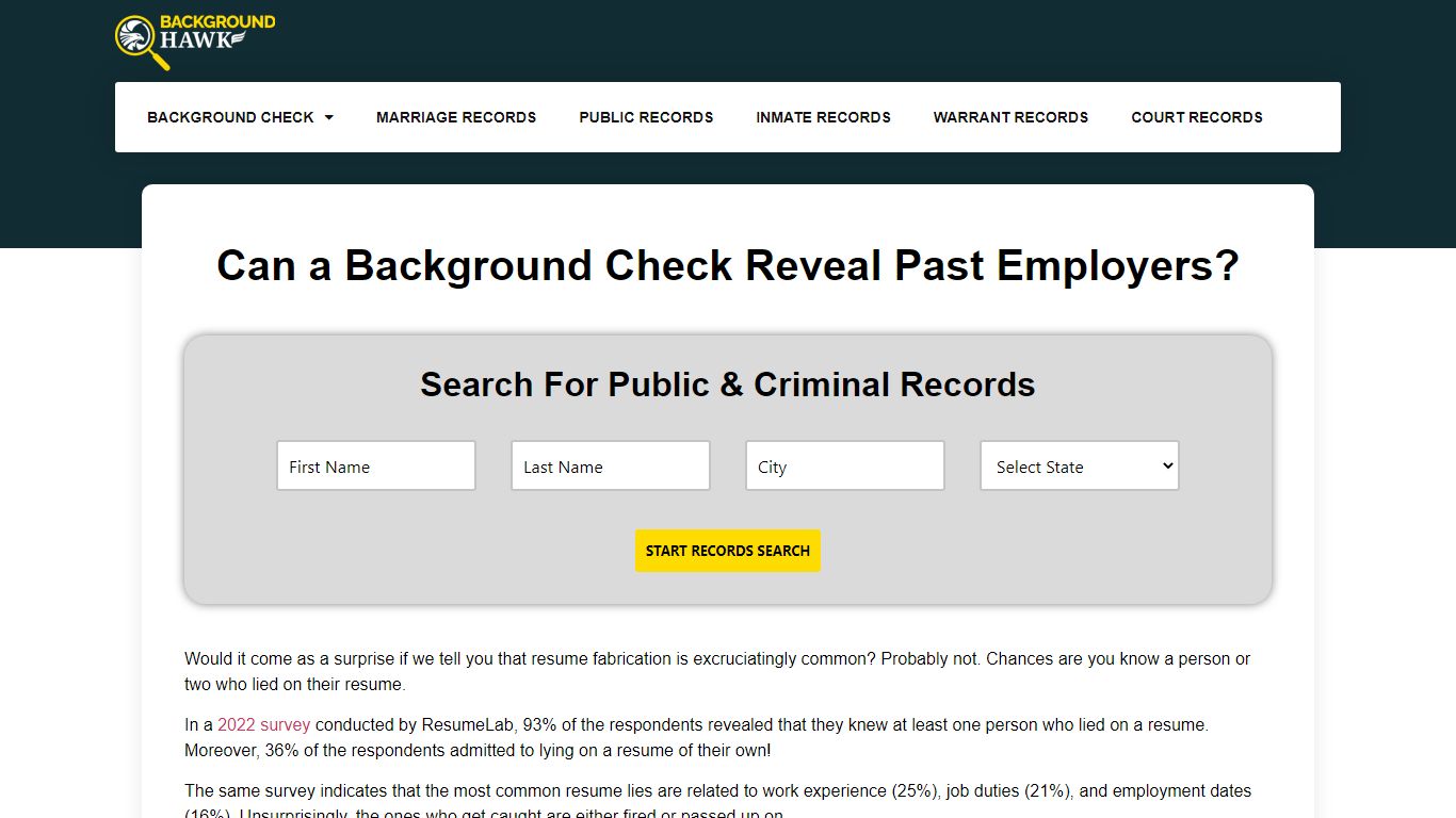 Can a Background Check Reveal Past Employers?